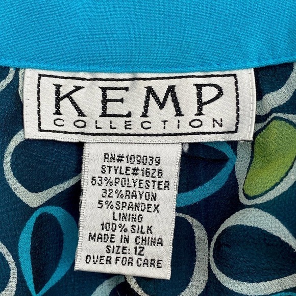 KEMP Collection Blue Open Front Blazer Jacket 12 - Picture 11 of 11